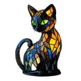 thumbnail image 1 of WonderHive Cat Lamp,Cat Lamps Stained Glass,Dog Series Art Night Light,Stained Resin French Cat Tabletop,Pet Pug Dog Themed Led Table Light,Fun Gift For Dogs Lovers(Button Battery Model A), 1 of 4