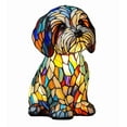 thumbnail image 1 of WonderHive Maltese Lamp,Maltese Lamp Stained Glass,Dog Series Art Night Light,Stained Resin French Bulldog Tabletop,Pet Pug Dog Themed Led Table Light,Fun Gift For Dogs Lovers(Button Battery Model), 1 of 4