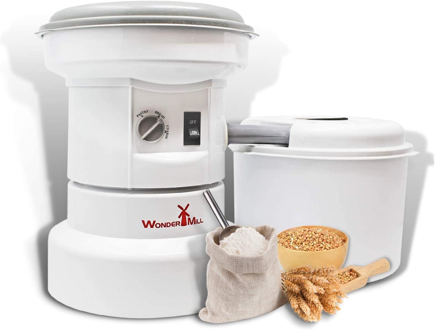 Wolfgang Mock Mockmill KitchenAid White Metal and Ceramic Grain Mill