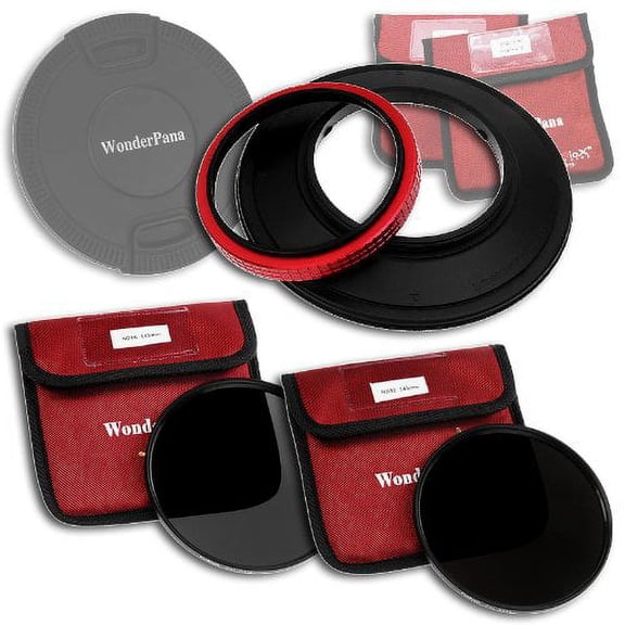 WonderPana 145 ND Kit - 145mm Filter Holder, Lens Cap, ND16 & ND32 Filters for Sigma 14mm f/2.8 EX HSM RF Lens (Full Fra