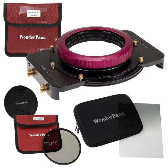 WonderPana FreeArc Essential CPL 0.6HE Kit - Core Filter Holder, Lens Cap, 66 Brackets, 0.6 Hard Edge Grad ND & 145mm CPL Filters for Fujifilm XF 8-16mm f/2.8 R LM WR Lens