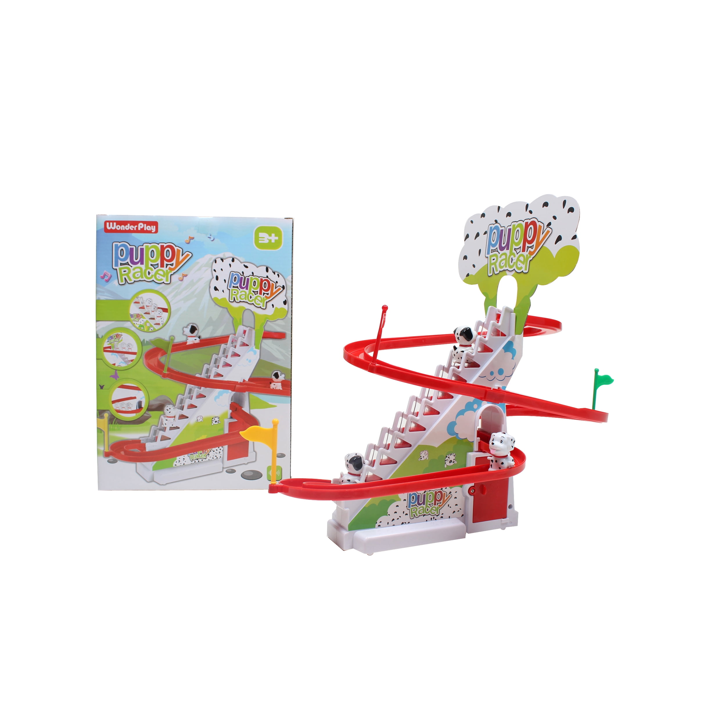 WonderPlay All About Action! Kids Penguin Track Set With Sounds - Red