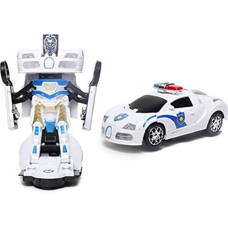 WonderPlay All About Action! Transformable Car With Light + & Sound - White