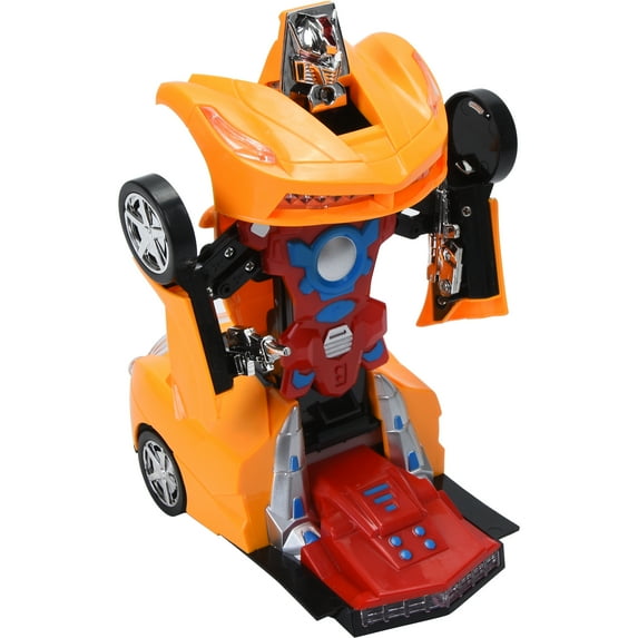 WonderPlay All About Action! Transformable Car With Light + & Sound - Yellow