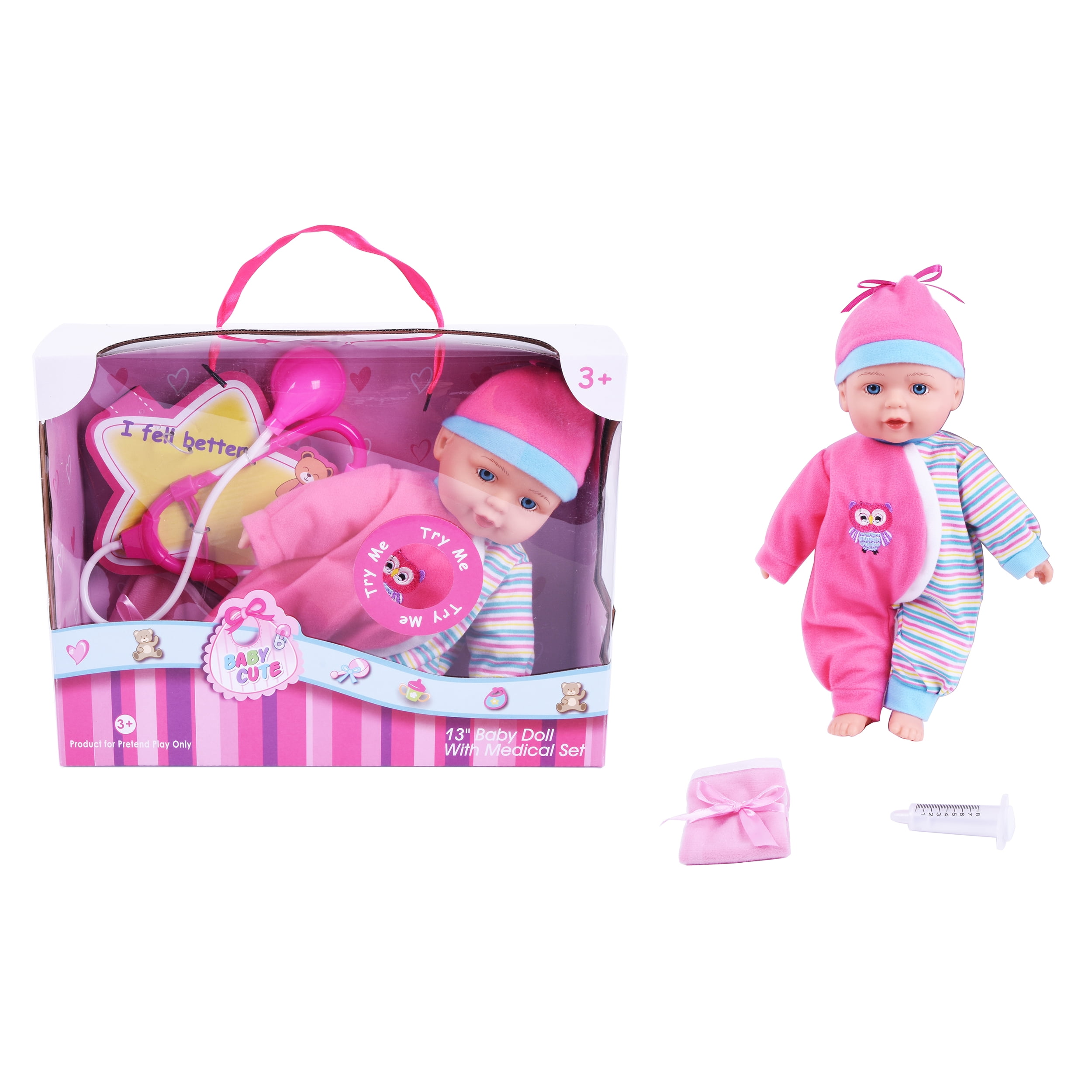 WonderPlay Oor Doll's Delight 13'' Baby Doll & Blanket Accessories Set