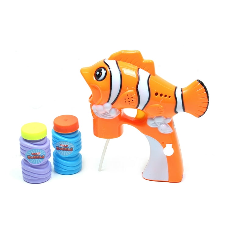 Wonderplay Wonder Bubble Kids Clown Fish Bubble Gun with Lights & Sounds - Orange