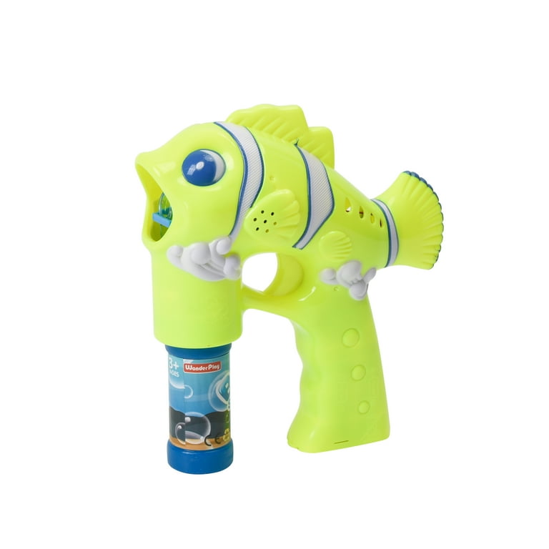 WonderPlay Wonder Bubble Kids Color Fish Bubble Gun With Lights Sounds Yellow Walmart
