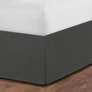 WonderSkirt Wraparound Tailored 15" Microfiber Bedskirt, Grey, Full