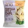 WonderSlim KETO Tortilla Chips MMF7 with MCT Oil, Creamy Ranch, 3g Net