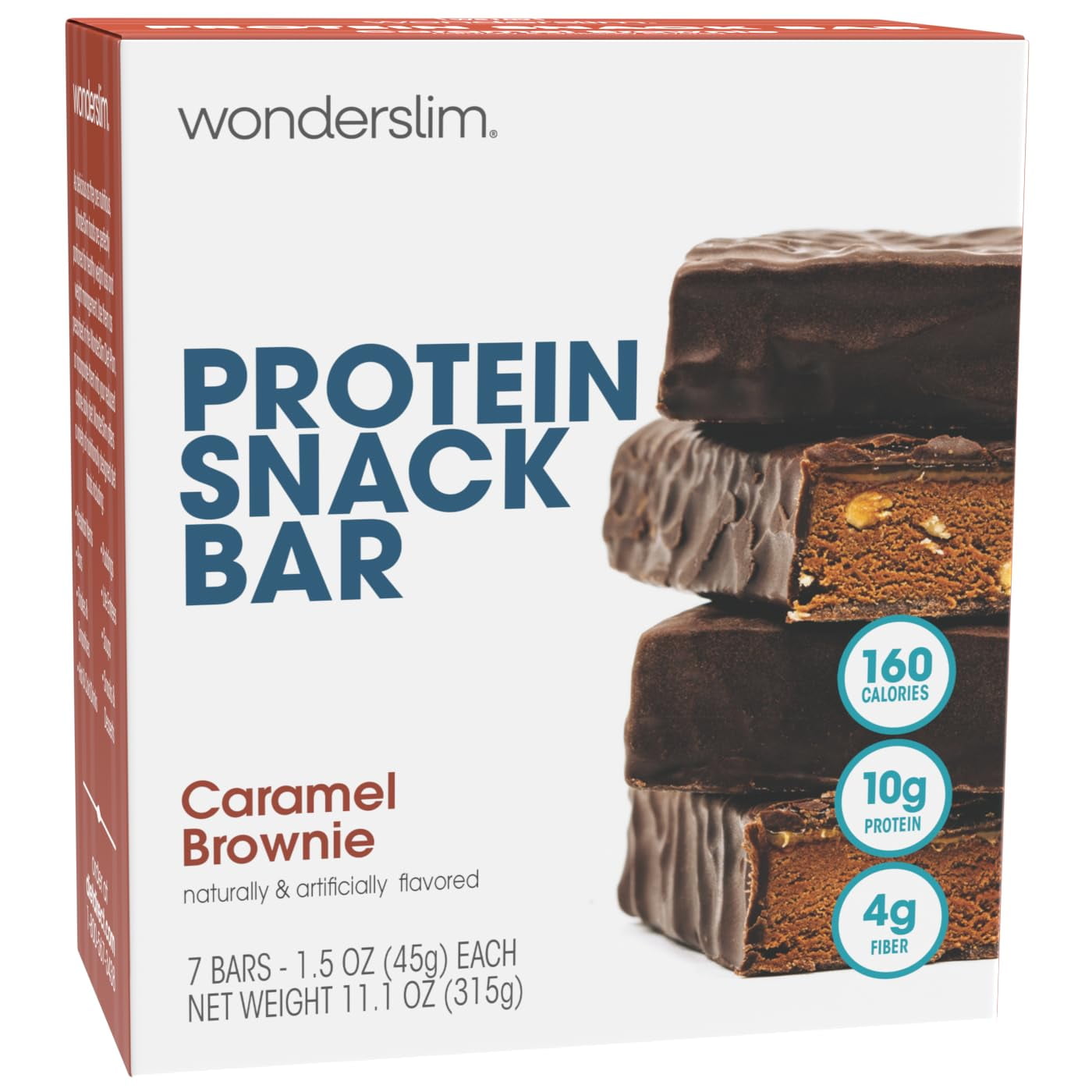 WonderSlim Protein Snack Bar, CCF19 Caramel Brownie Nut, (7ct)