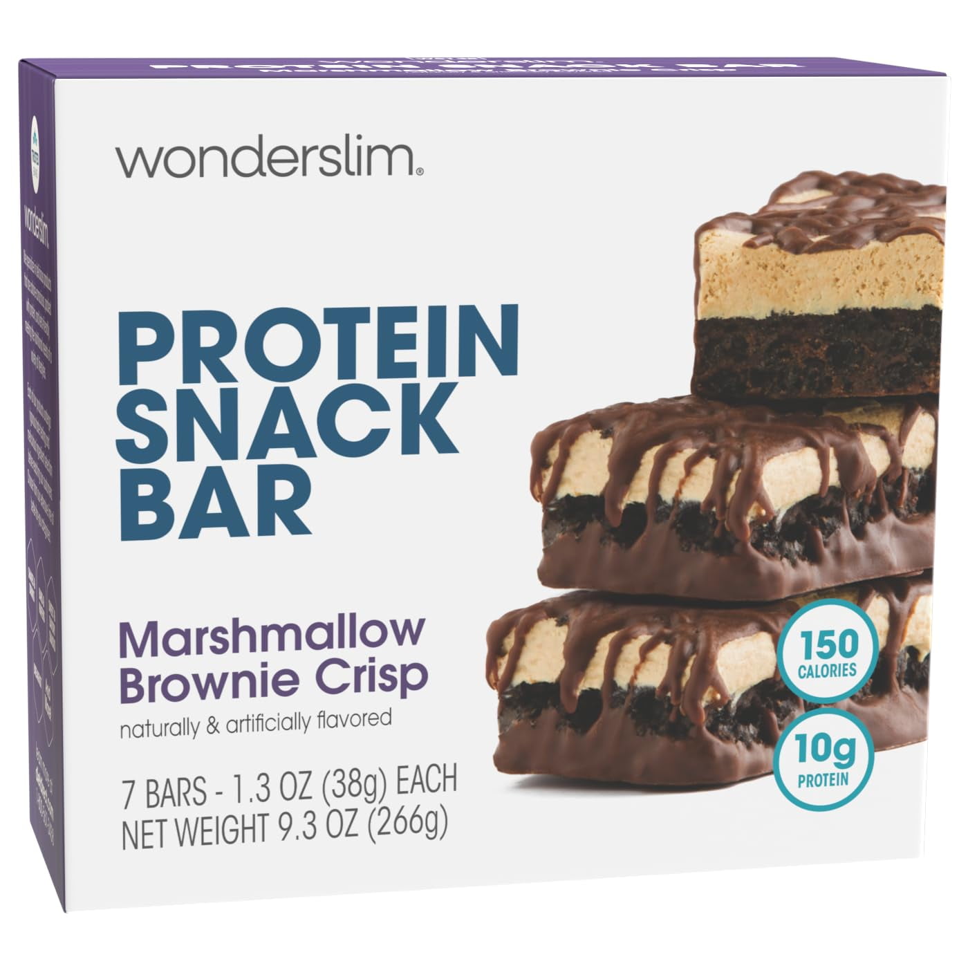 WonderSlim Protein Snack Bar, TGF4Marshmallow Brownie Crisp, (7ct)