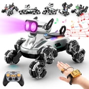 WonderStone 8WD Robot Dog, 2 Control Modes Stunt Pet Robot Toy with Light and Sound, Birthday Gifts for Boys Girls 6-12 Years Old