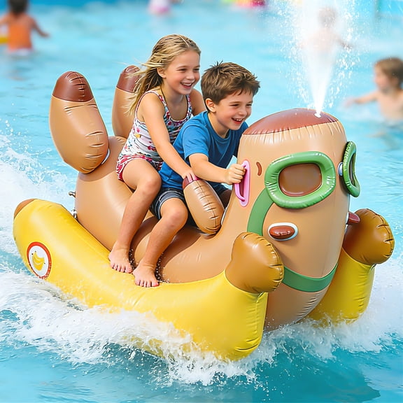 WonderStone Inflatable Water Animal Hog Pool Floats, Large Ride-On Water Raft for Adults & Kids, Fun Summer Beach Party Decoration & Pool Toy