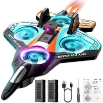 Simple Obstacle Foam Remote Control Airplane for Ages 14+, RC Fighter Jet with LED ...