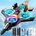 thumbnail image 1 of WonderStone Obstacle Avoidance RC Airplane, Foam Remote Control Jet with LED Lights & 2 Modular Batteries, 2.4GHz RC Helicopter Toy Plane Gift for Kids Ages 8–12，orange, 1 of 11
