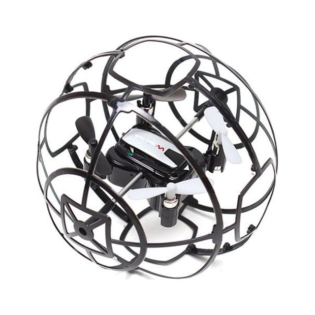WonderTech Cyclone 2.4G Remote Control Mini Quad Drone In Cage Black