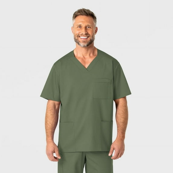 WonderWORK Men's V-Neck Scrub Top