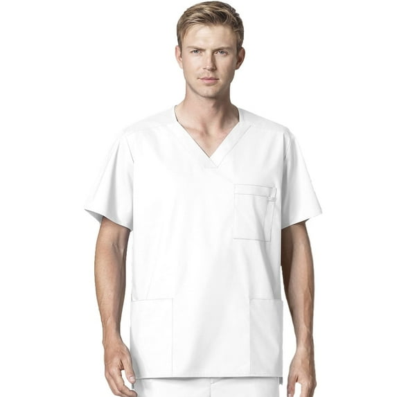 WonderWORK Men's V-Neck Solid Scrub Top