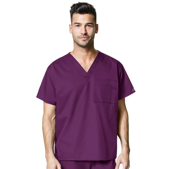 WonderWORK Unisex V-Neck Solid Scrub Top