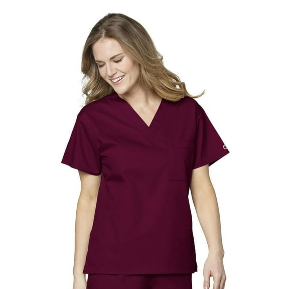 WonderWORK Unisex V-Neck Solid Scrub Top