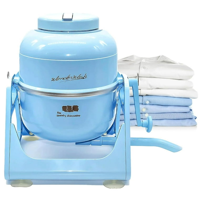 WonderWash Portable Washing Machine for Apartment Tiny Spaces Manual Hand Clothes Washer with Design Clean Laundry Anywhere with Our Countertop Non Electric Small Washer Blue Walmart