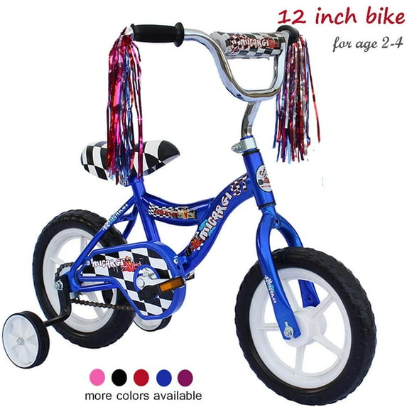 WonderWheels 12" Kid's Beginner Bicycle for 2-4 Years Old Boys' and Girls' Bike Foam Tire for Indoor Use No Brake - Blue