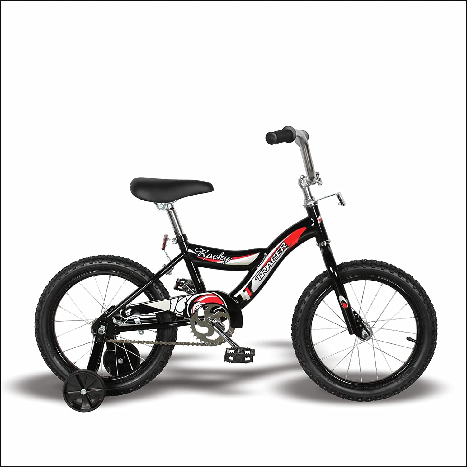Wonderwheels 16 BMX S Type Frame Bicycle Coaster Brake One Piece Crank Chrome Rims Black Tire Kid s Bike Black