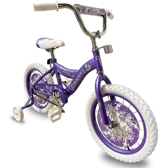 WonderWheels 16" BMX S-Type Frame Bicycle Coaster Brake One Piece Crank Chrome Rims Black Tire Kid's Bike - Purple