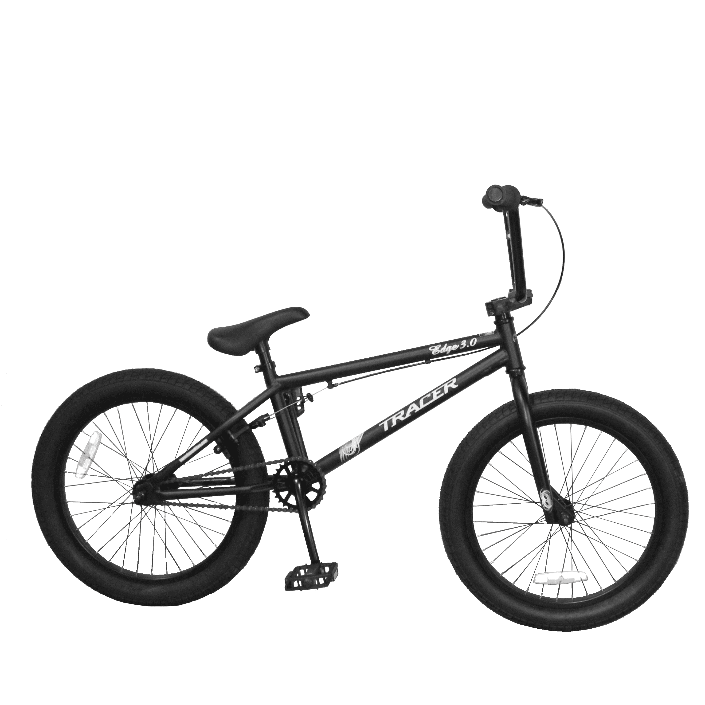 WonderWheels 20" BMX Steel Frame V-Brake One Piece Crank Alloy Rims 36H - Matte Black