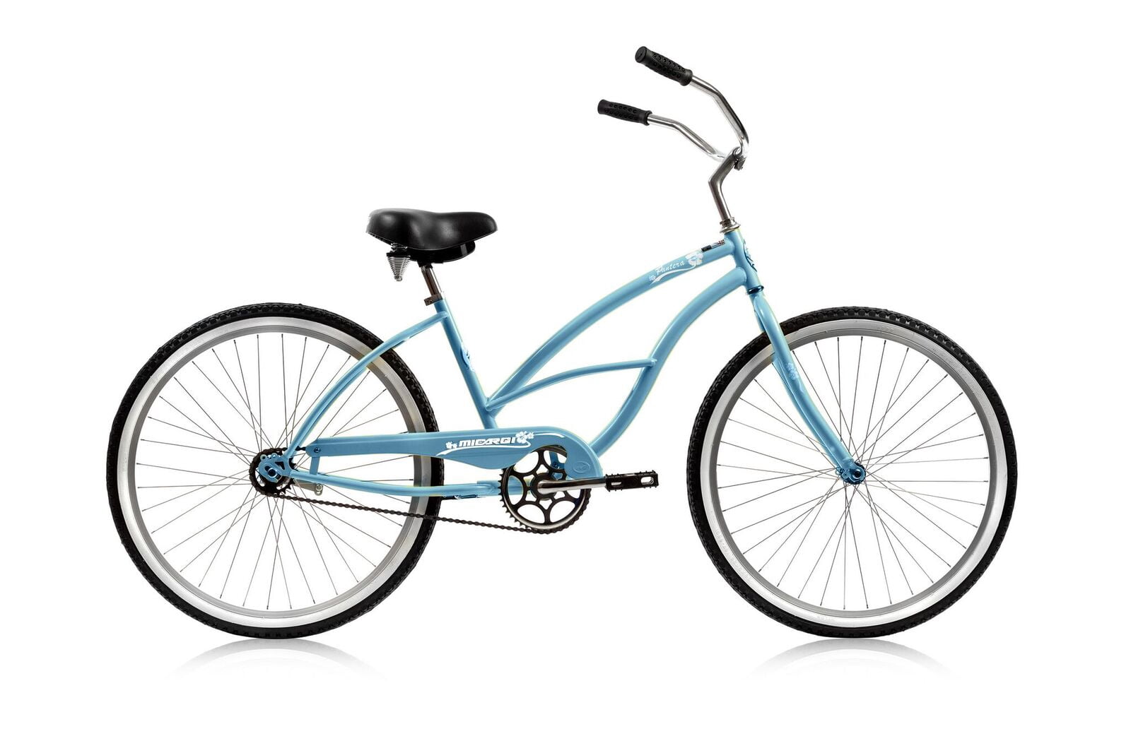 WonderWheels 26" Beach Cruiser Coaster Brake Single Speed Stainless Steel Spokes One Piece Crank Alloy Rims 36H - Baby Blue