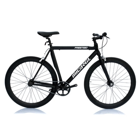 WonderWheels Fixed Bike 700C 48cm Aluminum Frame Side Pull Alloy Brake Alloy Black 50cm Deep Rims, BlackSpokes 700C*1.5*14G*32H Tire: Black 700*23C - Matte Black