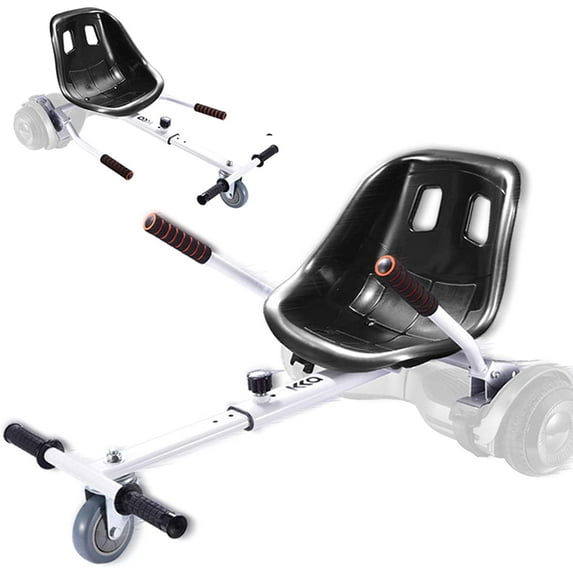 WonderWheels Hover Kart Go Kart Adjustable Seat Attachment for 6.5" Hover-Rider Buggy - White