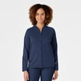 thumbnail image 1 of WonderWink Layers Womens 8209 Fleece Full Scrub Jacket-Navy-Small, 1 of 9