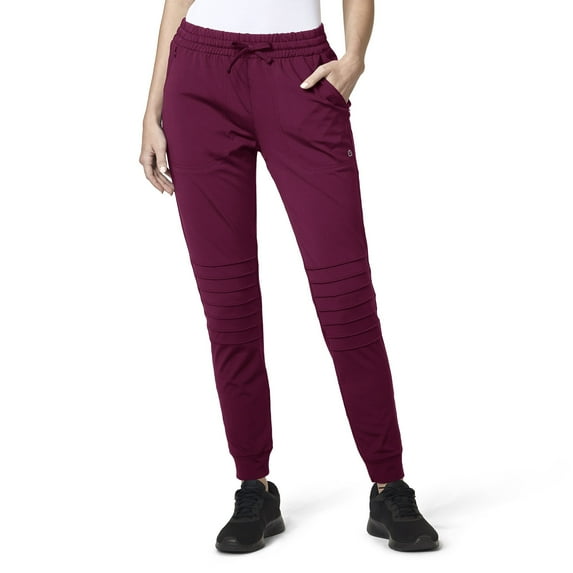 WonderWink Moto Women's 5199 Moto Jogger Pant Wine X-Large Petite