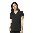 thumbnail image 1 of WonderWink Moto Women's 6199 Moto V-Neck Scrub Top Black X-Large, 1 of 1