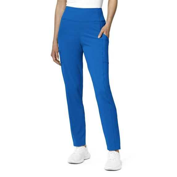 WonderWink RENEW Women's 5134 High Waist Scrub Pant Royal Small Petite
