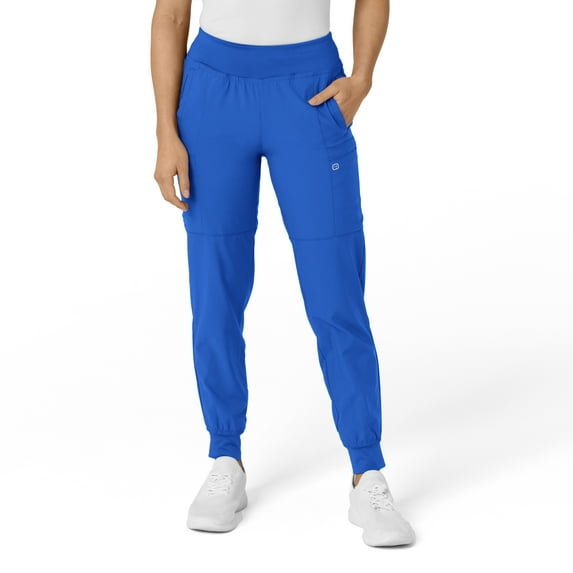 Wink W123 Women's Comfort Waist Cargo Jogger Scrub Pant Petite, Royal, S Womens