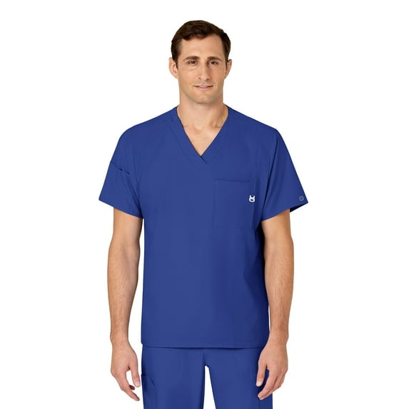 Wink W123 Men's V-Neck Scrub Top, Galaxy Blue, S Womens