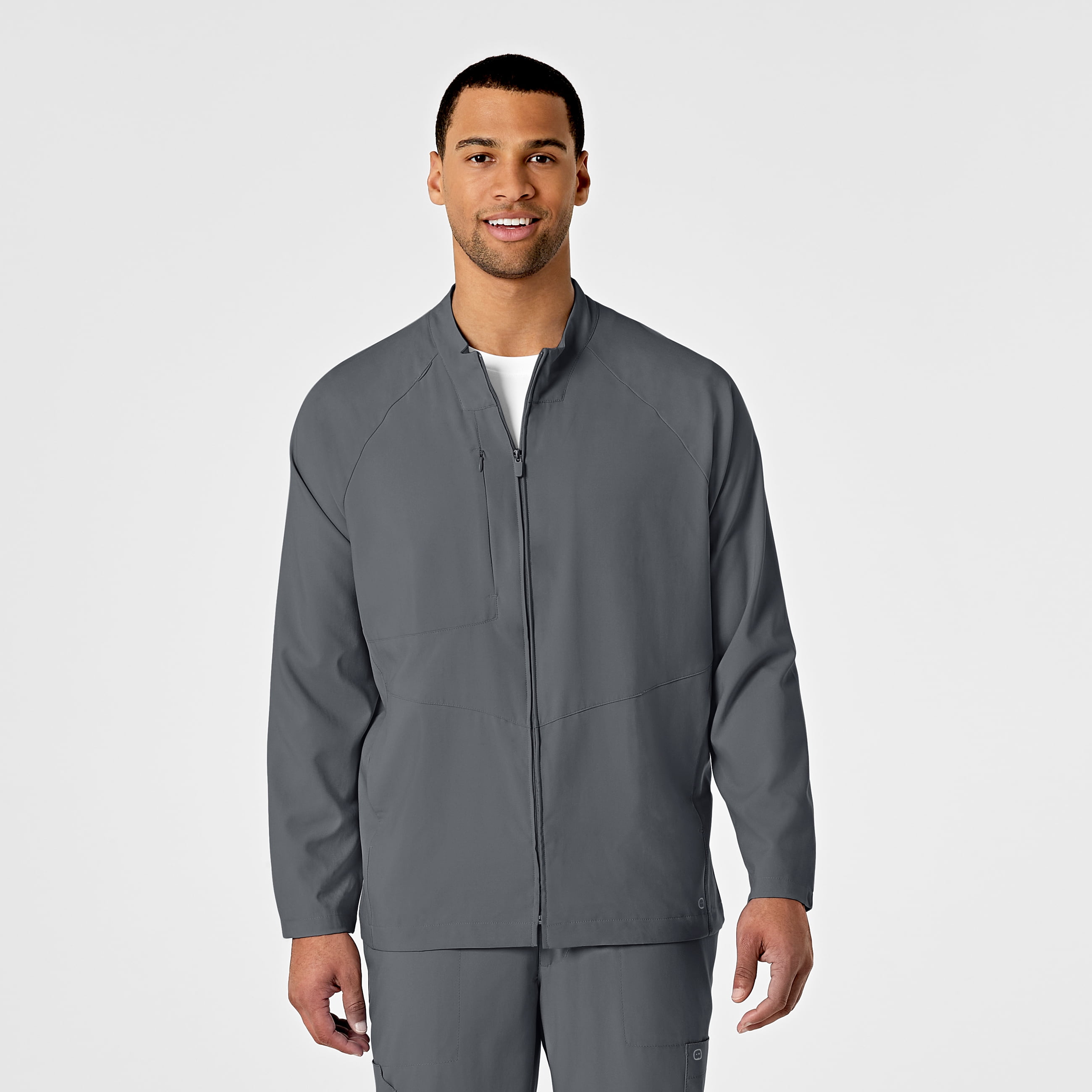 Wink W123 Men's Zip Front Warm Up Jacket, Pewter, 5X Womens - Walmart ...
