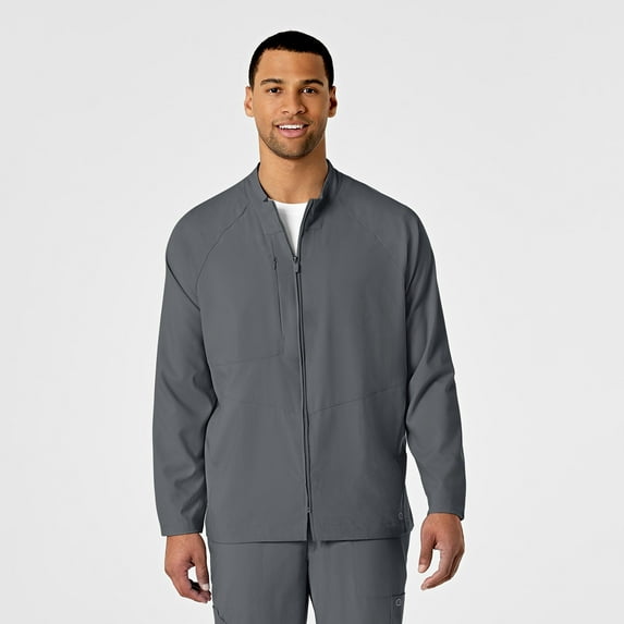 WonderWink W123 8355-Mens Zip Front Warm Up Scrub Jacket