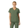 thumbnail image 1 of Wink W123 Women's Stylized V-Neck Scrub Top, Olive, M Womens, 1 of 6