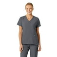 thumbnail image 1 of Wink W123 Women's Stylized V-Neck Scrub Top, Pewter, 2X Womens, 1 of 6