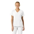thumbnail image 1 of Wink W123 Women's Stylized V-Neck Scrub Top, White, L Womens, 1 of 6