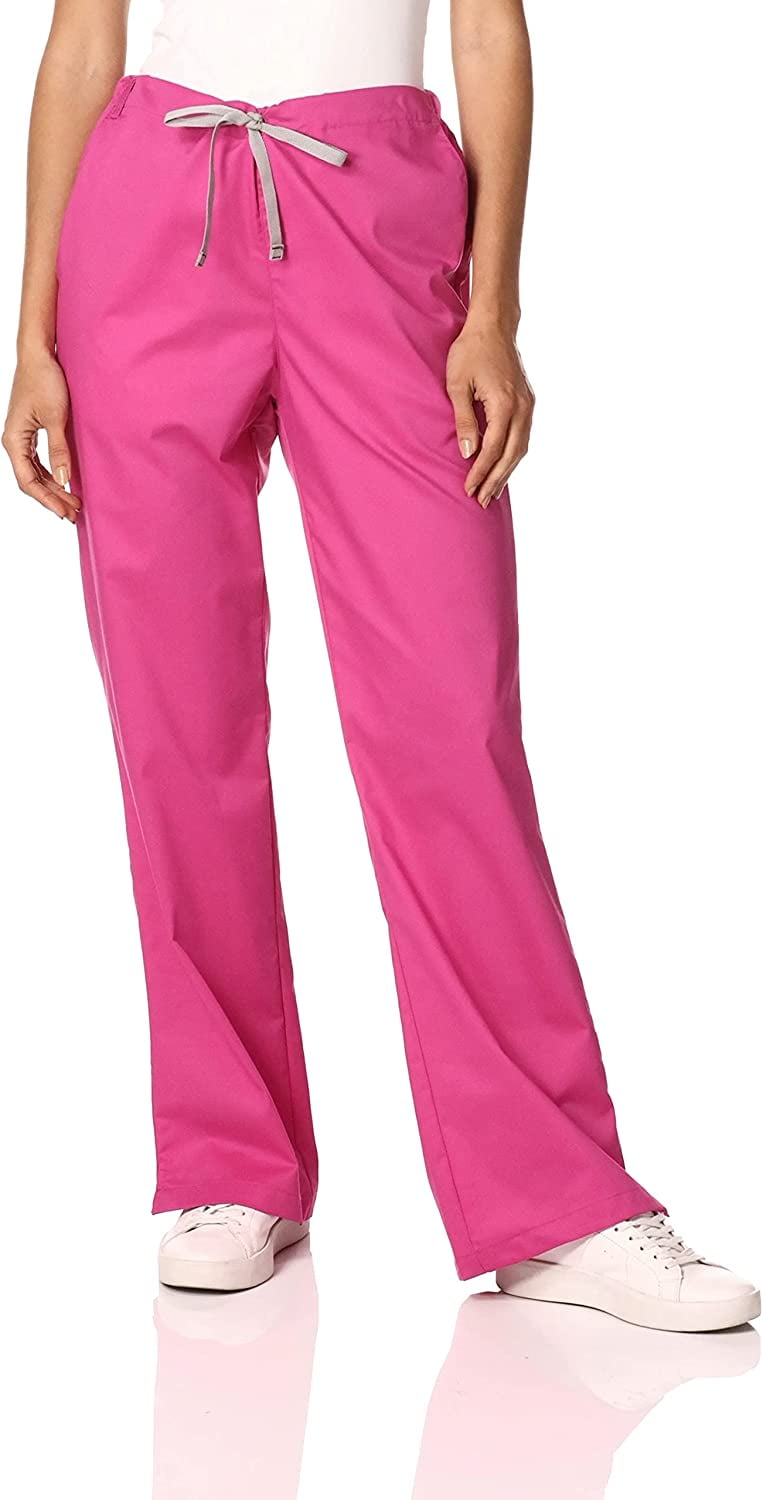WonderWink Women's Wonderwork Flare Leg Scrub Pant Small Fuchsia