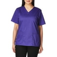 thumbnail image 1 of WonderWink Women's Wonderwork V-Neck Scrub Top Small Grape, 1 of 4