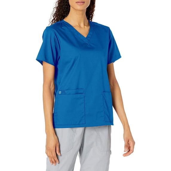 WonderWink Womens Wonderwork V-Neck Scrub Top 5X-Large Royal