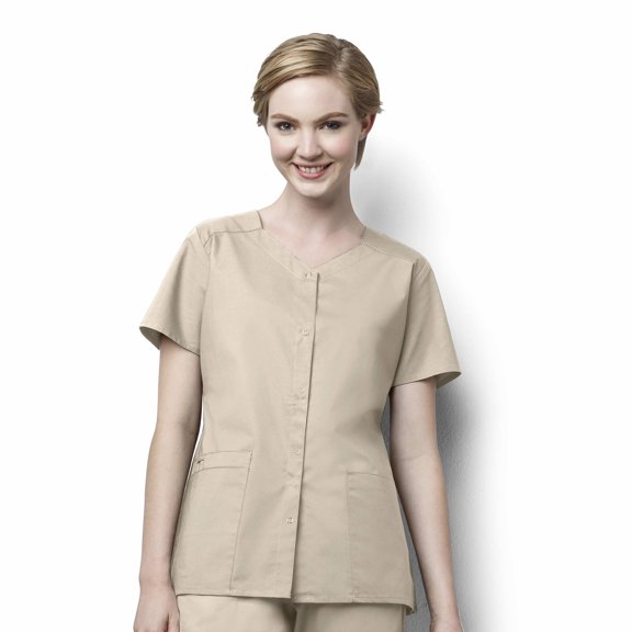 WonderWink WonderWORK 200-Women's Short Sleeve Snap Front Top