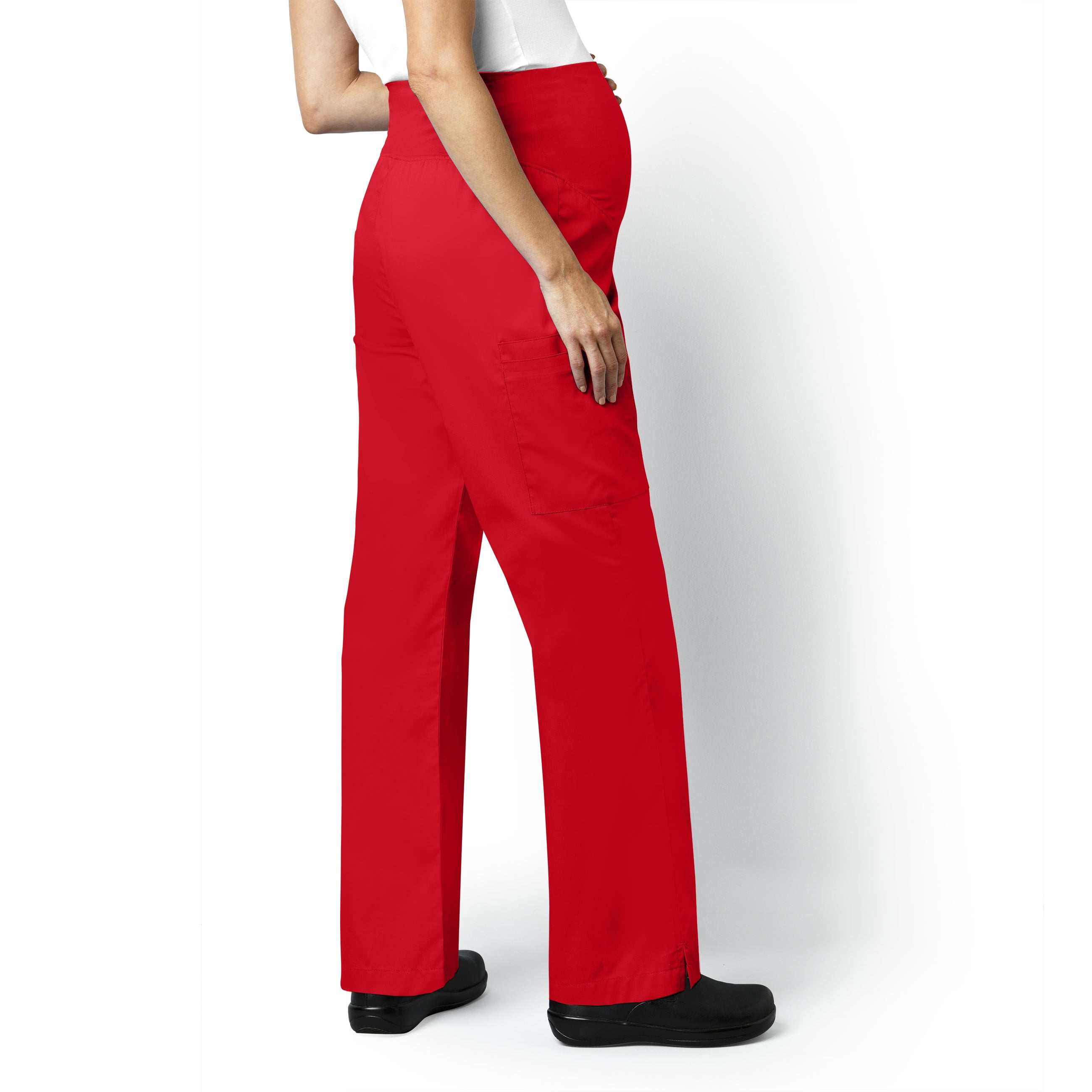 Wink WonderWORK Maternity Cargo Scrub Pant, Red, 3X Womens