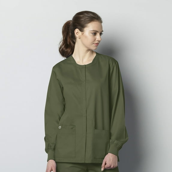 WonderWink WonderWORK 800-Unisex Snap Front Scrub Jacket