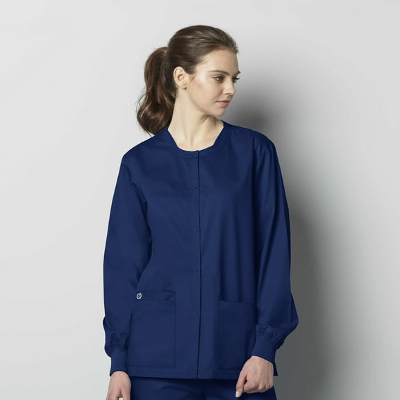 WonderWink WonderWORK 800-Unisex Snap Front Scrub Jacket